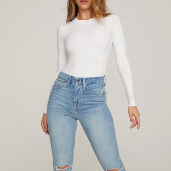 Good American The Crewneck Body Bodysuit in White - Picture 6 of 6